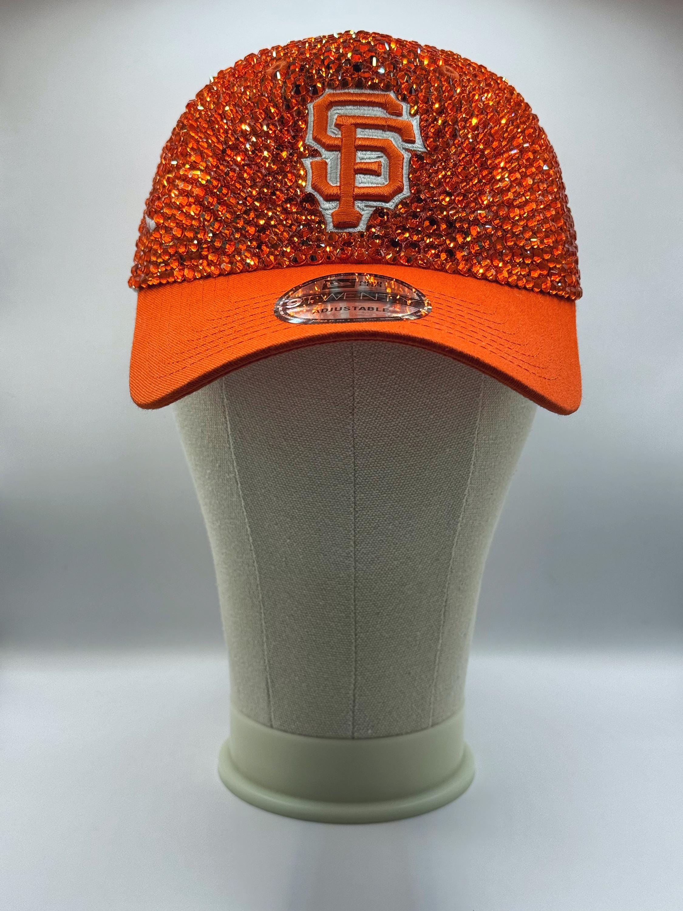 New Bling San Francisco Giants Swarovski Hat Floral San Francisco Giants Bling Hat - Swarovski Crystal  main image 4
