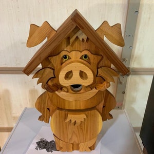 Pig DIY birdhouse plannen - CNC Router DXF, Birdhouse plannen, Modern birdhouse, Houten Birdhouse, Birdhouse buiten, Uniek Birdhouse