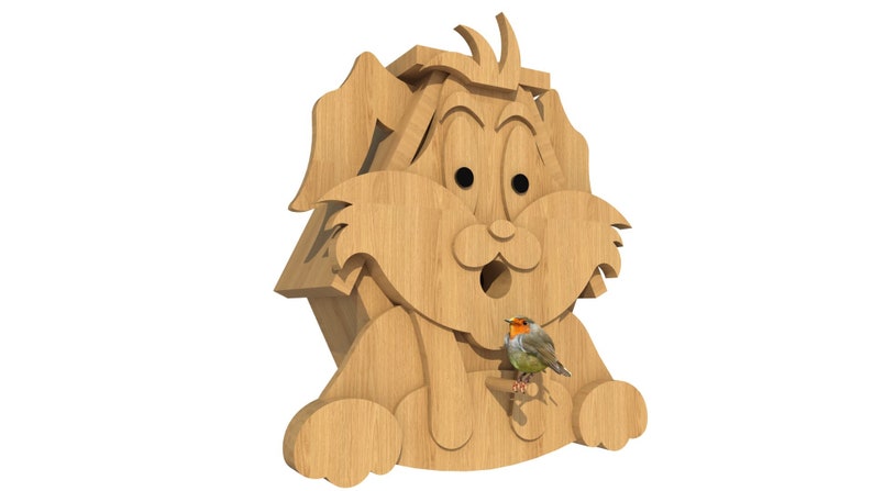 Rabbit DIY Birdhouse Plans - CNC Router DXF, Birdhouse Plans, Modern ...