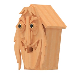 Sea Hag DIY birdhouse plans - CNC Router DXF, Birdhouse plans, Modern birdhouse, Wooden Birdhouse, Birdhouse outdoor, Unique Birdhouse