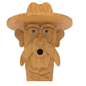 Plans de nichoir DIY Cowboy - Routeur CNC DXF, Plans de nichoir, Nichoir moderne, Nichoir en bois, Nichoir extérieur, Nichoir unique