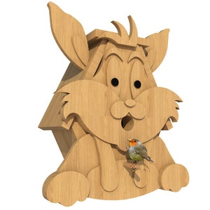 Rabbit DIY Birdhouse Plans - CNC Router DXF, Birdhouse Plans, Modern ...