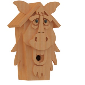 Paard DIY vogelhuisje plannen - CNC Router DXF, Vogelhuisje plannen, Modern vogelhuisje, Houten Vogelhuisje, Vogelhuisje buiten, Uniek Vogelhuisje