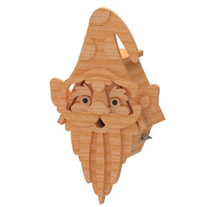 Los planos de la casa de pájaros Gnome DIY - CNC Router DXF, planos de la casa de pájaros, casa de pájaros moderna, casa de pájaros de madera, casa de pájaros al aire libre, casa de pájaros única