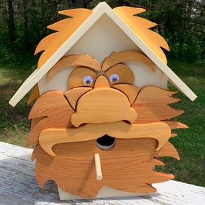 Cedar Men DIY vogelhuisplannen - CNC Router DXF, Vogelhuisplannen, Modern vogelhuisje, Houten Vogelhuisje, Vogelhuisje buiten, Uniek Vogelhuisje