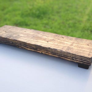 Rustic wood riser, table centerpiece, decorative tray, wedding centerpiece