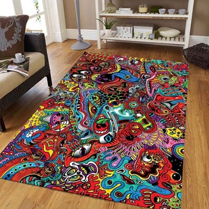 Trippy Rug, Trippy Design Rug, Home Decoration Carpet, Trippy Pattern Carpet, Colorful Rug, Area Rug, Custom Rug, Modern Rug, Popular Rug,