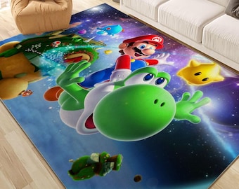 Vloerkleed videogame kinderkamer, kleurrijk kinderkamerdecor