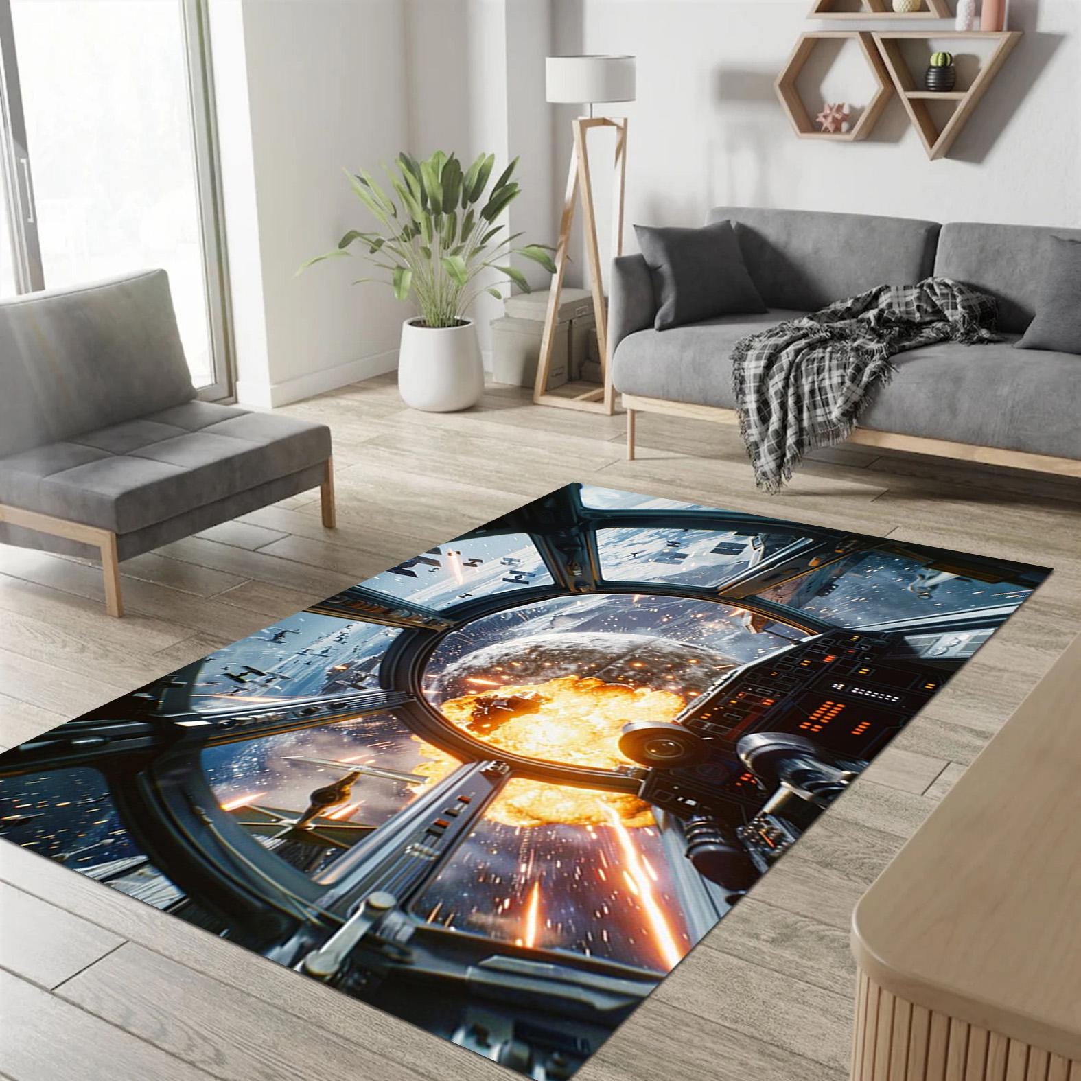 Star Wars Rug, Cockpit Carpet, X-wing Space Battle Area Rug, First ...