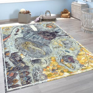 Hexenteppich,Beliebter Teppich aus Filmen,Kinderzimmer Teppich, Spielteppich, Kinderzimmer Teppich