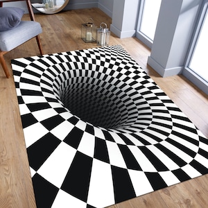 Optical Illusion,Vortex Illusion Rug,3D Effect Carpet,3D Vortex Rug,Floor Vortex Rug,Brick Rug,Modern Rug,Popular Rug,falling sensation,
