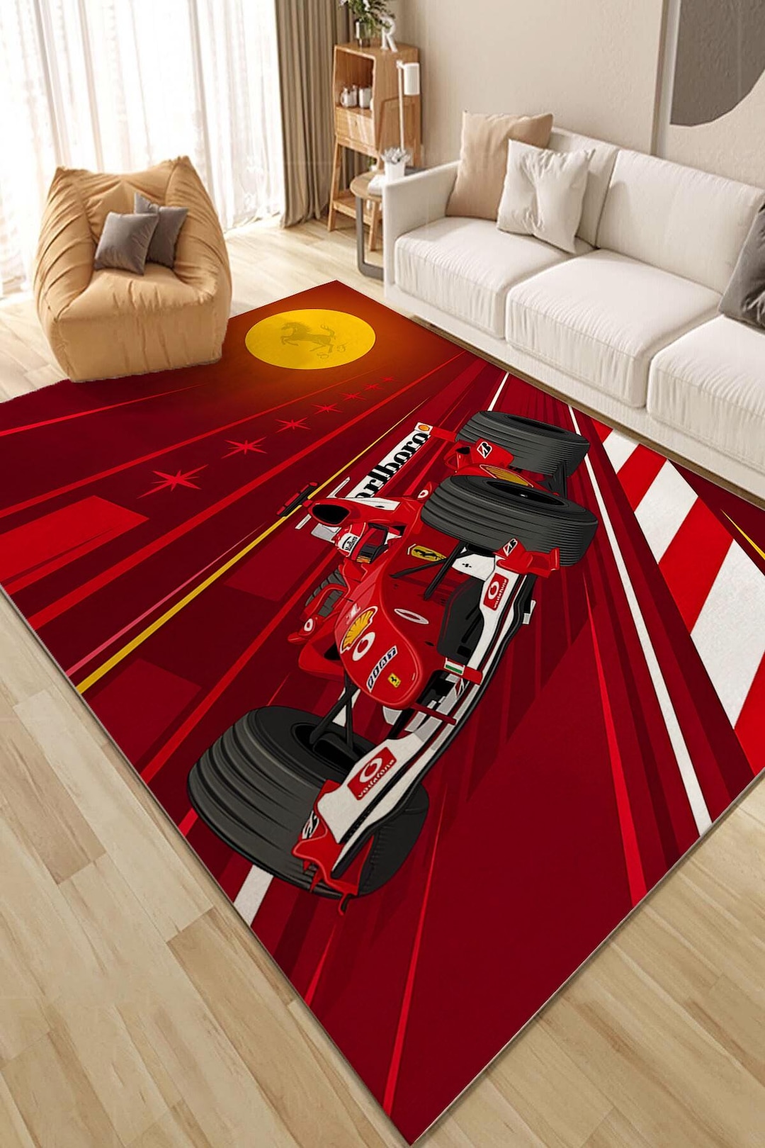 Ford Racing Rug F1 Racing Car Rug: Abstract Sport Room Decor - Etsy