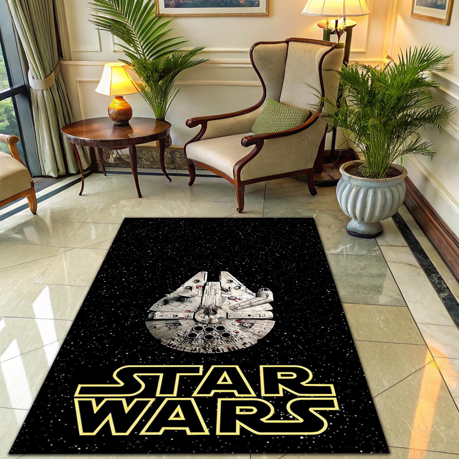 Stargate Rug Star Wars Rug, Millennium Falcon Area Rug, Starfield Galaxy Floor Mat ...