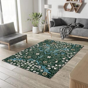 Wiliam Morris Art,Style Rug,Living Room Rug,Flowers Garden,Art Rug,Home Decor Rug,Anti Slip Rug,Modern Rug,Area Rug,Home Decor