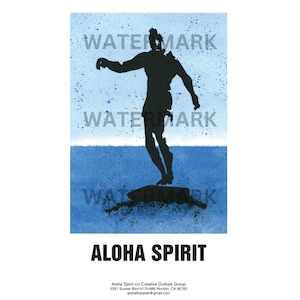 Duke Surfing Poster