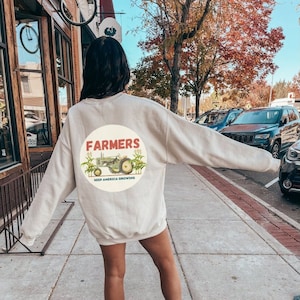 Farmers Keep America Going Pullover | Support Local | Family Farms | Farmers | Crewneck Sweatshirt