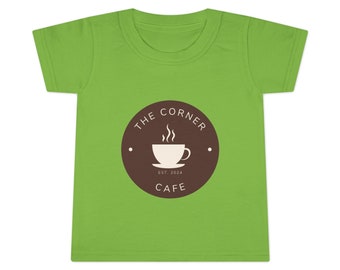The Corner Cafe Logo Camiseta para niños pequeños / Manga corta Gildan