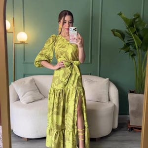 Floral one shoulder dress