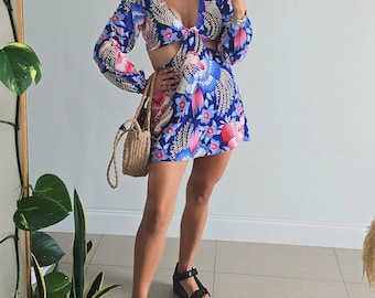 Flowers Tropical Romper