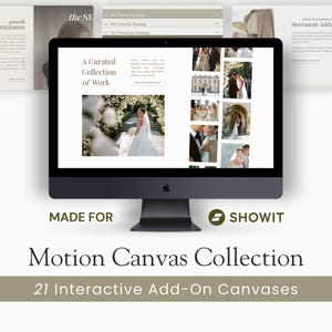 Showit Canvas Add On Bundle, Animation Template, Dfy Showit, Website design, Web Portfolio, Editable Showit Layouts, Modern Canvases image 2