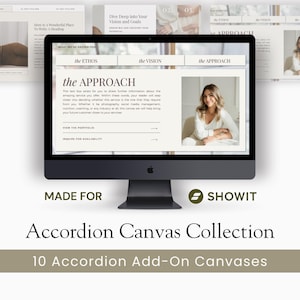 Showit Canvas Add On Bundle, Animation Template, Dfy Showit, Website design, Web Portfolio, Editable Showit Layouts, Modern Canvases