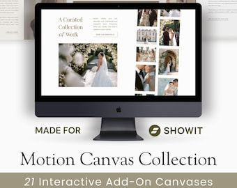 Showit Canvas Kit, Add On Canvas Collection, Website Template, Showit Web Design, Interactive Canvases, Editorial Website for Photographers