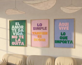 Set of 3 decorative prints with quotes | Home decor | Modern typographic art
