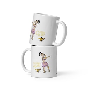 Baghdad Ass Up - Tazza da caffè araba divertente, tazza da ballerina del ventre, Back dat ass up, cartone animato, umorismo mediorientale, barzelletta arabo-americana