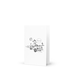 Speed Jido - تيزاك - Carte de voeux arabe drôle, carte postale grand-père conduisant vite, bouge ton cul, dépêche-toi, illustration de blague