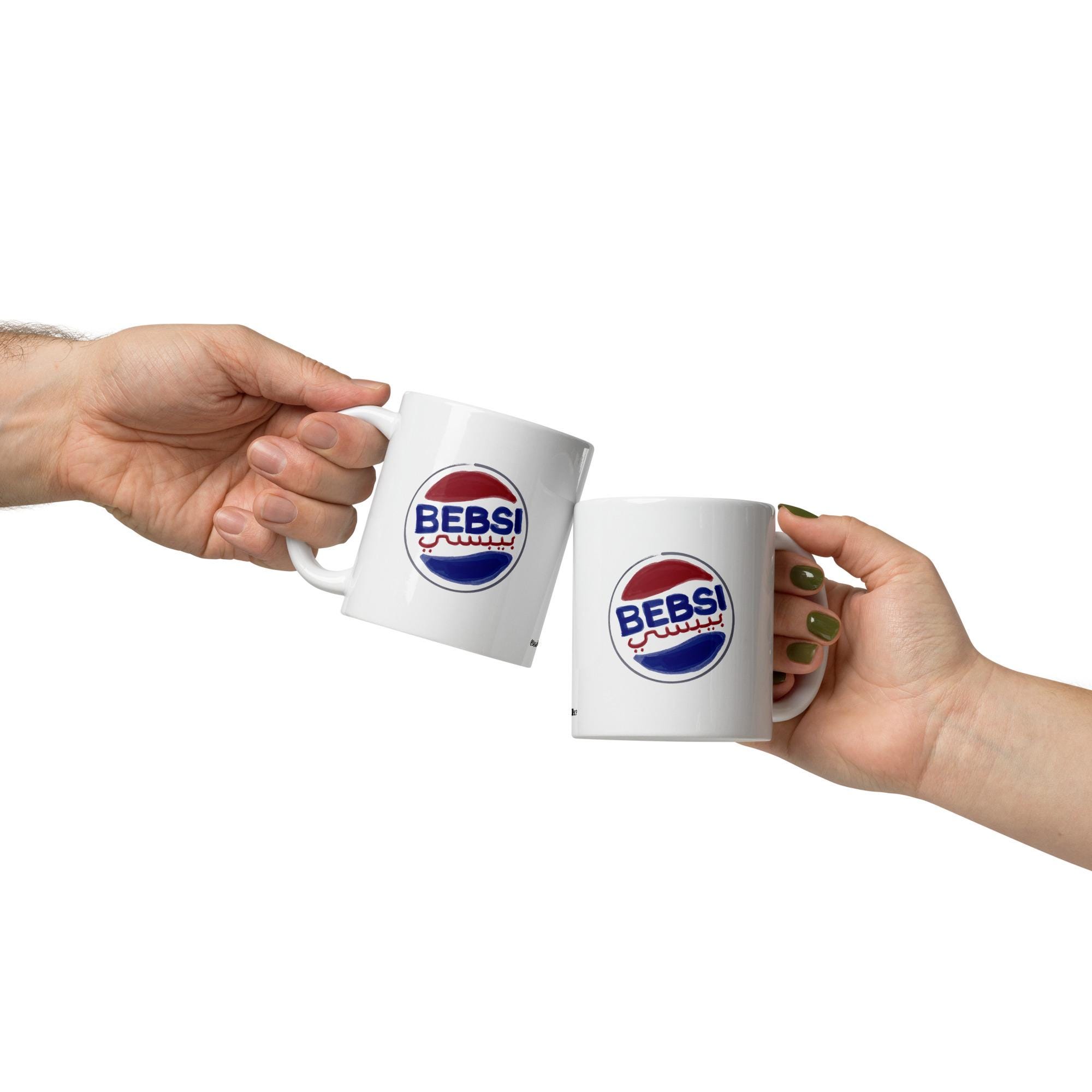 Funny Bebsi Logo Mug: Arabic Cartoon Coffee Cup - Etsy