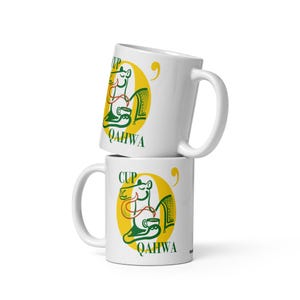 Taza de café con diseño de camello, divertida taza de cerámica con dibujo de café árabe de Oriente Medio