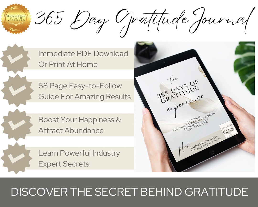 Printable Gratitude Journal Downloadable Gratitude Planner for - Etsy