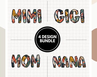 Floral Mimi PNG | Mom, Nana, Gigi Design (Instant Download)