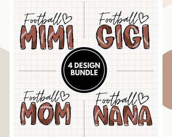 Football Mom PNG Bundle, Mimi, Gigi, Nana Designs (Digital Download)