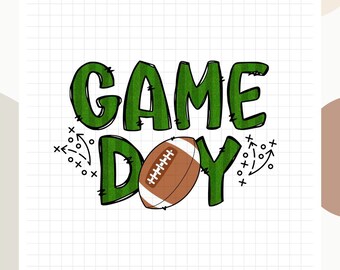 Football Game Day PNG | Sublimation Design, Digital Downloads, Sports Designs, Football Moms