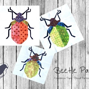 Beetle Foundation, Paper, FPP, Quilt Block, Patchwork Block, Beetle, Pdf Download