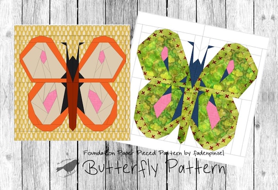 Printable Pattern Block Butterfly