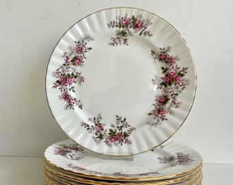 Royal Albert Frühstücks- oder Salatteller aus der Serie „Lavender Rose“ – England, 1970er Jahre – China Bone – Englisches Geschirr – Vintage – Teller