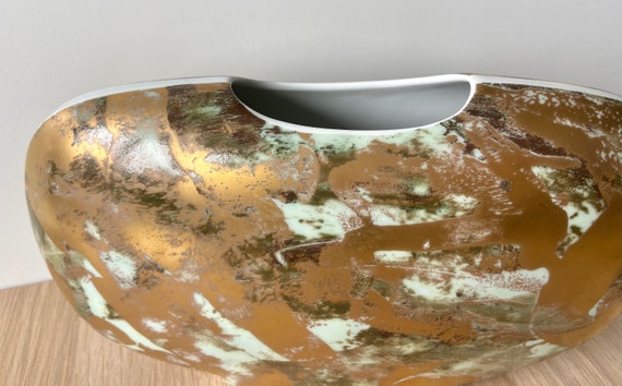 希少】 フッチェンロイター ドイツ製 ヴィンテージ 花瓶 マーブル