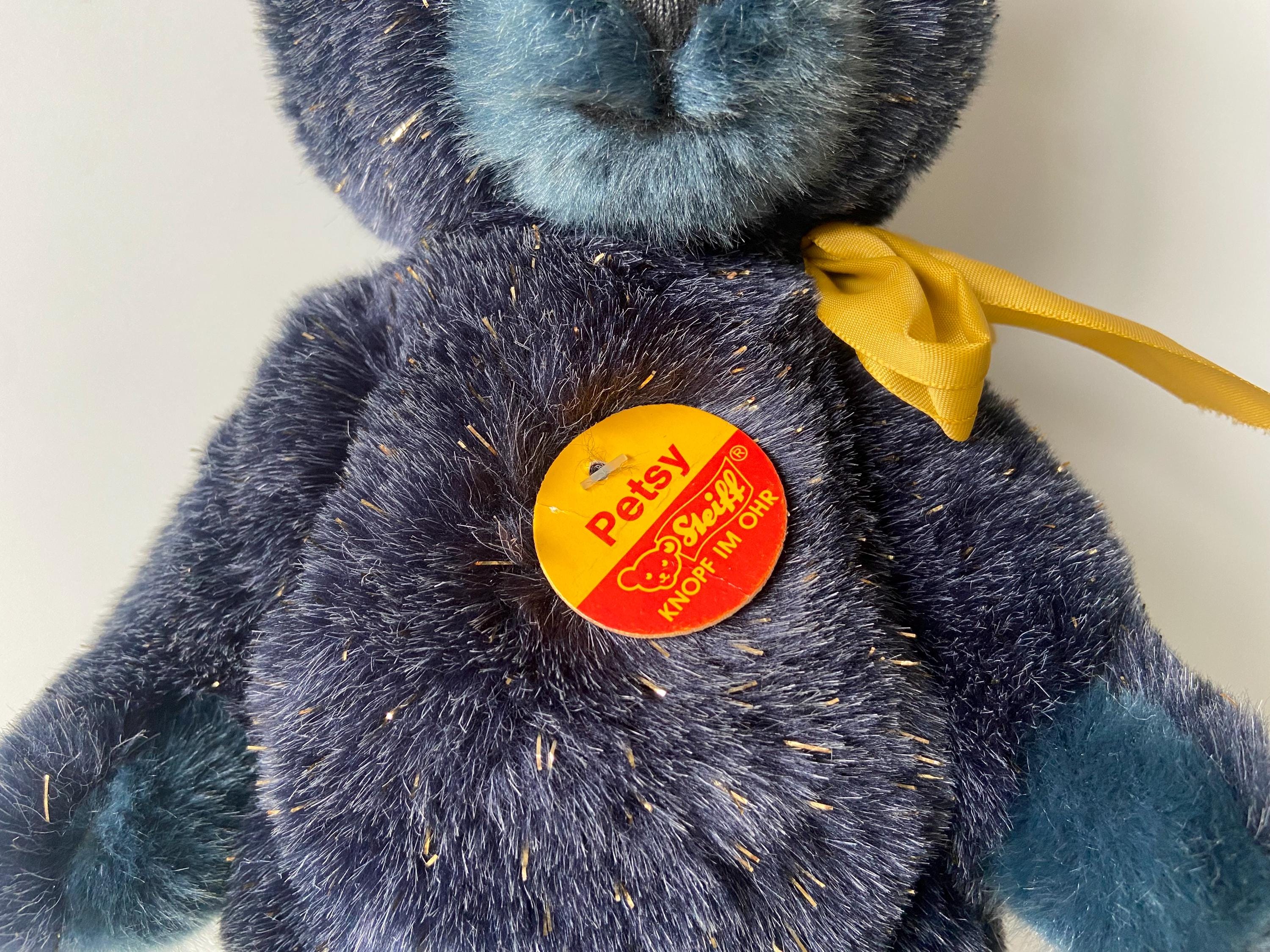 Steiff - Petsy - Knopf Im Ohr - 012907 - Vintage - Navy Blue Bear