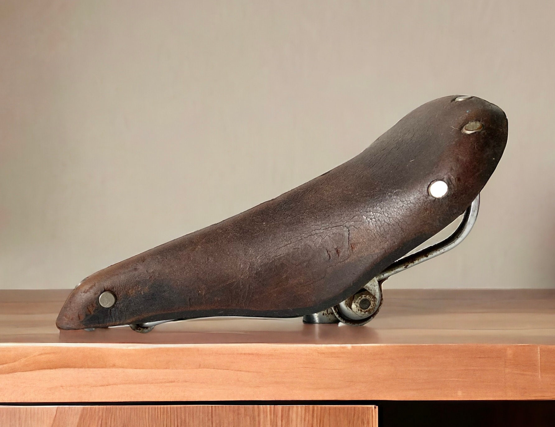 Vintage Saddle Bicycle Saddle Brooks Made in England Leather Bicycles Bicycle Accessories Etsy