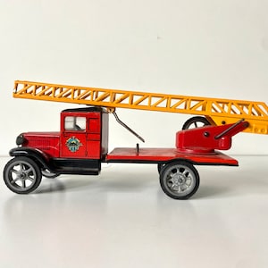 ブリキのおもちゃ - 消防車 - 消防車 - ビンテージ - 20 世紀