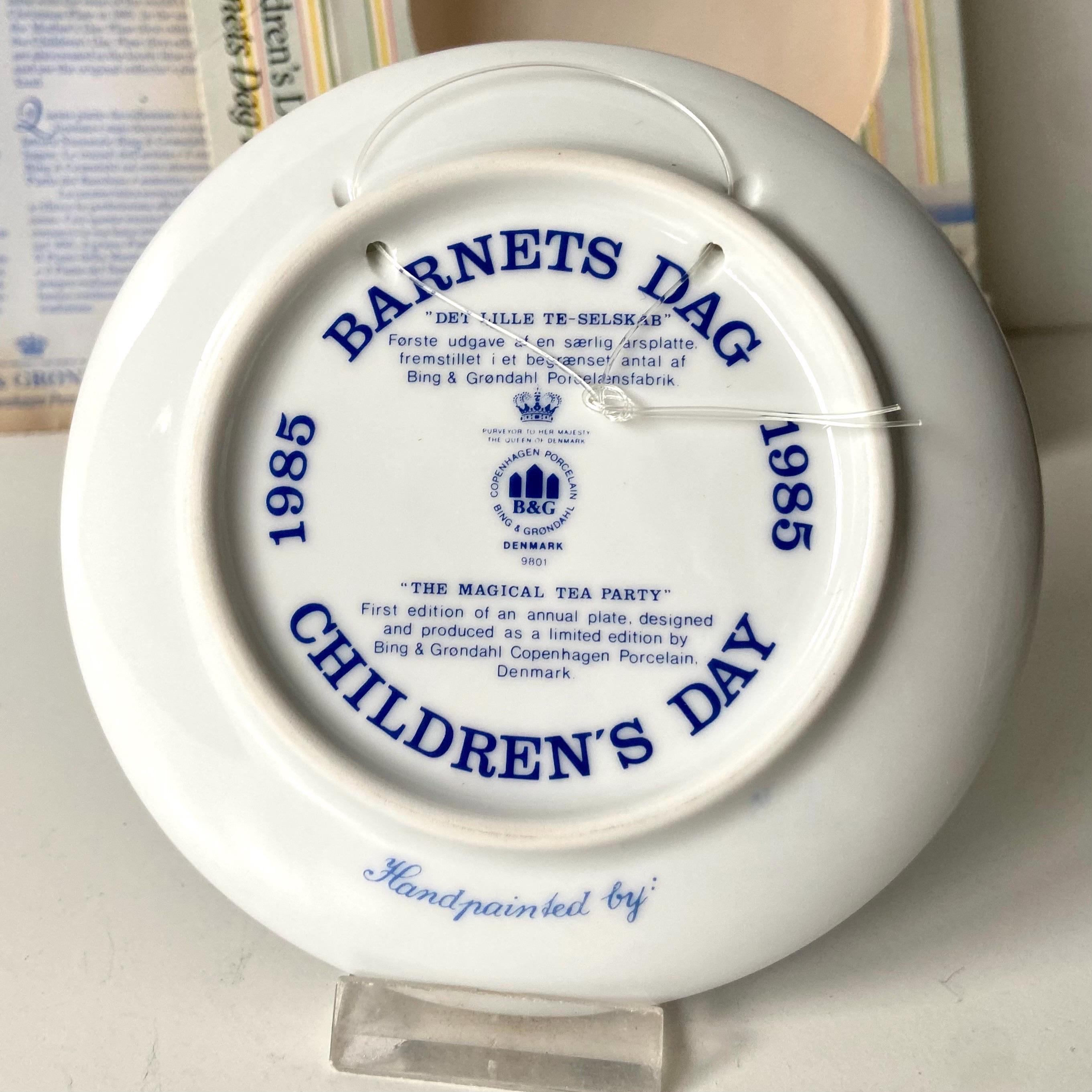 Bing & Grondahl 1985 Plate - Copenhagen Porcelain - Barnets Day
