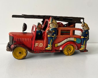 Tin Toys - Fire Truck - Fire Engine - SSS Japan Fire Dept