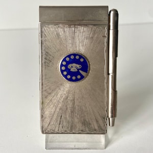 Art Deco adresboekje - Telefoonboekje - Telefoonnummers - 20e eeuw - Emaille - Telefoneren - Telecom - Zeldzaam