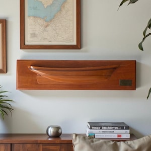 Basil R. Tubbs Halbrumpfskulpturen – Mortimer Road, Rayleigh, England – Holz – England – Maßstabsgetreues Modell – Nautisch – Schiff – Boot – Holz