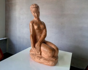 Scultura in terracotta - Nudo femminile - Firmata - K. Lore di Lorl