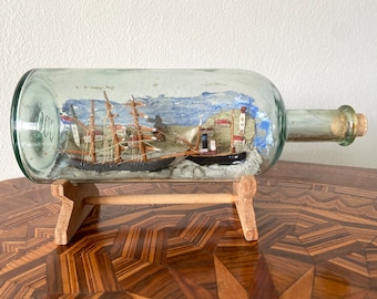 Ship in the Bottle - Early 20th Century - Large Sailing Ship