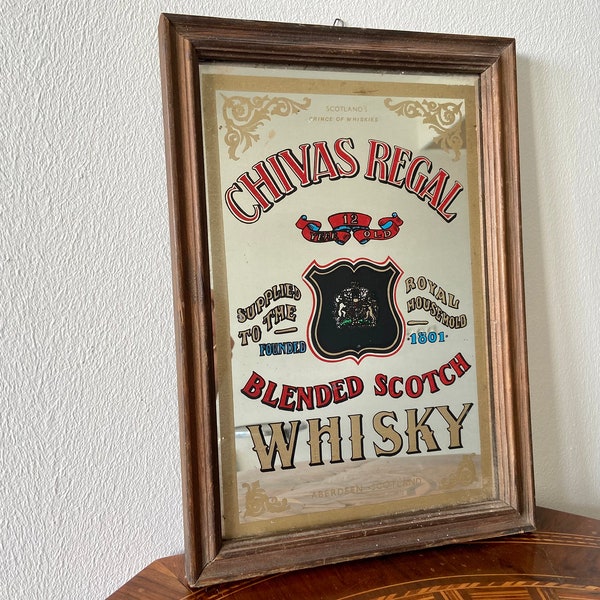 Chivas Regal - Vintage advertising mirror - Pub decoration - Blended Scotch