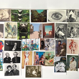 30 x Lott vintagevykort - Konstnärer - Picasso Max Ernst Andy Warhol Bulthus August Sander